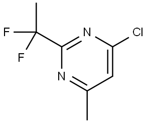 4-氯-2-(1,1-二氟乙基)-6-甲基嘧啶 结构式