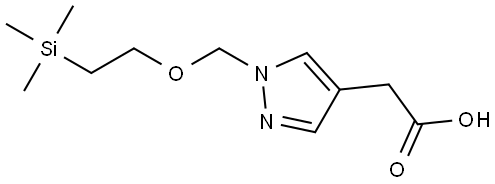 1H-Pyrazole-4-acetic acid, 1-[[2-(trimethylsilyl)ethoxy]methyl]- Struktur