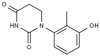 1-(3-hydroxy-2-methylphenyl)dihydropyrimidine-2,4(1H,3H)-dione Struktur