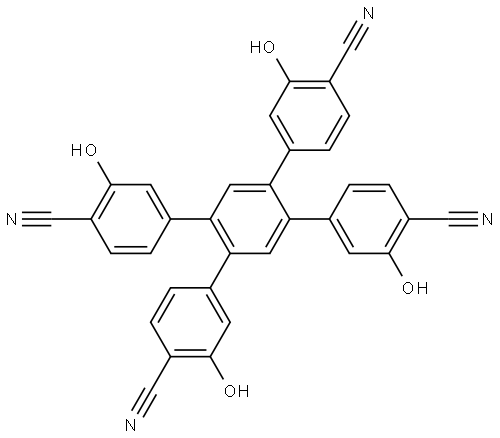 4',5'-bis(4-cyano-3-hydroxyphenyl)-3,3''-dihydroxy-[1,1':2',1''-terphenyl]-4,4''-dicarbonitrile,3014365-57-9,结构式