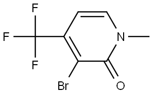 3-Bromo-1-methyl-4-(trifluoromethyl)pyridin-2(1H)-one Struktur