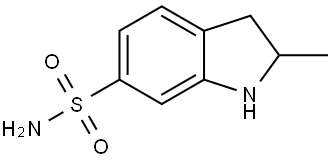 2-甲基吲哚啉-6-磺酰胺 结构式