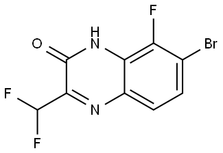 7-溴-3-(二氟甲基)-8-氟喹喔啉-2(1H)-酮,3017167-10-8,结构式