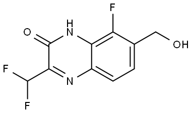3-(二氟甲基)-8-氟-7-(羟甲基)喹喔啉-2(1H)-酮 结构式