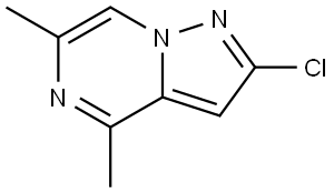 2-氯-4,6-二甲基吡唑并[1,5-A]吡嗪, 3017204-05-3, 结构式