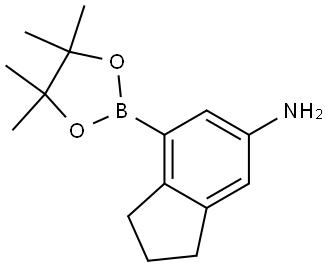 7-(4,4,5,5-四甲基-1,3,2-二氧杂硼烷-2-基)-2,3-二氢-1H-茚-5-胺,3018062-98-8,结构式