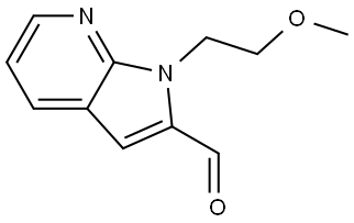 1H-Pyrrolo[2,3-b]pyridine-2-carboxaldehyde, 1-(2-methoxyethyl)- Structure