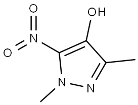 1,3-Dimethyl-5-nitro-1H-pyrazol-4-ol Struktur