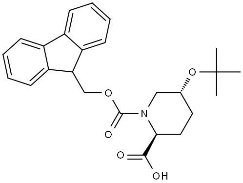 N-FMOC-(2S,5R)-5-TERT-BUTOXYPIPERIDINE-2-CARBOXYLIC ACID, 3020708-11-3, 结构式
