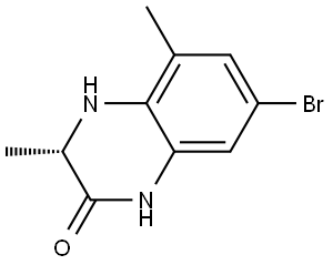 (S)-7-溴-3,5-二甲基-3,4-二氢喹喔啉-2(1H)-酮 结构式