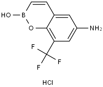 6-氨基-8-(三氟甲基)-2H-苯并[E][1,2]噁硼烷-2-醇盐酸盐,3023877-39-3,结构式