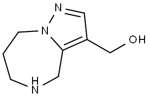 (5,6,7,8-Tetrahydro-4H-pyrazolo[1,5-a][1,4]diazepin-3-yl)methanol Struktur