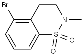 5-Bromo-2-methyl-3,4-dihydro-2H-benzo[e][1,2]thiazine 1,1-dioxide Structure