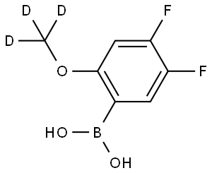 (4,5-二氟-2-甲氧基苯基)硼酸-D3 结构式