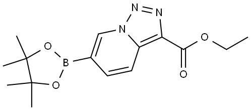 6-(4,4,5,5-四甲基-1,3,2-二氧杂硼杂环戊烷-2-基)-[1,2,3]三唑并[1,5-A]吡啶-3-羧酸乙酯, 3024527-96-3, 结构式