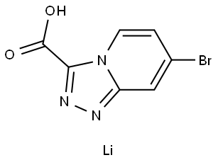 7-Bromo-[1,2,4]triazolo[4,3-a]pyridine-3-carboxylic acid (lithium) Struktur