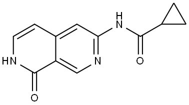 Cyclopropanecarboxamide, N-(7,8-dihydro-8-oxo-2,7-naphthyridin-3-yl)- Struktur
