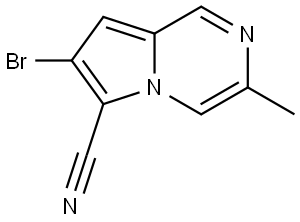 7-溴-3-甲基吡咯并[1,2-A]吡嗪-6-腈,3024850-90-3,结构式