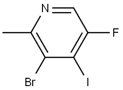 3-Bromo-5-fluoro-4-iodo-2-methylpyridine 化学構造式