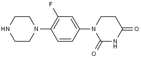 1-(3-fluoro-4-(piperazin-1-yl)phenyl)dihydropyrimidine-2,4(1H,3H)-dione Structure