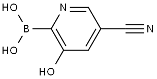 5-氰基-3-羟基吡啶-2-基硼酸 结构式