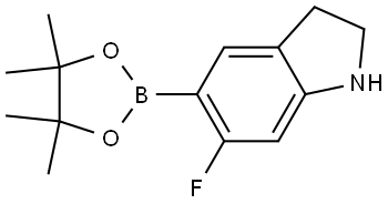 6-氟-5-(4,4,5,5-四甲基-1,3,2-二氧杂硼烷-2-基)吲哚啉,3025801-08-2,结构式