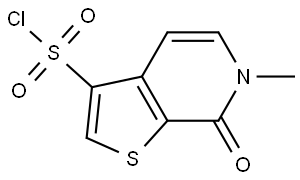 6-Methyl-7-oxo-6,7-dihydrothieno[2,3-c]pyridine-3-sulfonyl chloride Struktur