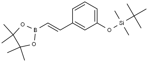 (E)-tert-Butyldimethyl(3-(2-(4,4,5,5-tetramethyl-1,3,2-dioxaborolan-2-yl)vinyl)phenoxy)silane Struktur