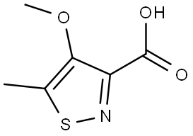 4-甲氧基-5-甲基异噻唑-3-羧酸, 3026382-40-8, 结构式