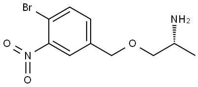 (R)-1-((4-bromo-3-nitrobenzyl)oxy)propan-2-amine 结构式