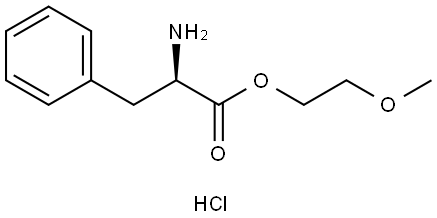 (R)-2-Amino-3-phenyl-propionic acid 2-methoxy-ethyl ester hydrochloride,3026598-96-6,结构式