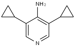 3,5-dicyclopropylpyridin-4-amine 结构式