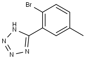 5-(2-bromo-5-methylphenyl)-2H-tetrazole 结构式