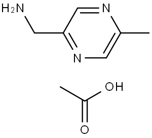 (5-甲基吡嗪-2-基)甲胺乙酸盐 结构式