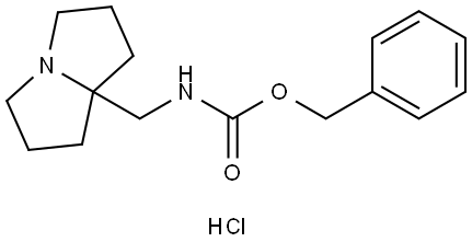 benzyl  N-({hexahydro-1H-pyrrolizin-7a-yl}methyl)carbamate hydrochloride 结构式