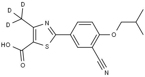 2-(3-cyano-4-isobutoxyphenyl)-4-(methyl-d3)thiazole-5-carboxylic acid Structure