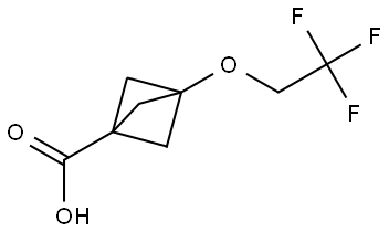 3-(2,2,2-三氟乙氧基)双环[1.1.1]戊烷-1-甲酸,3026713-47-0,结构式