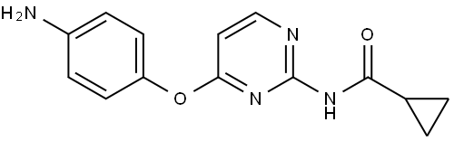 N-(4-(4-aminophenoxy)pyrimidin-2-yl)cyclopropanecarboxamide Structure