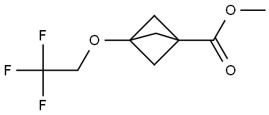 3-(2,2,2-Trifluoro-ethoxy)-bicyclo[1.1.1]pentane-1-carboxylic acid methyl ester 结构式