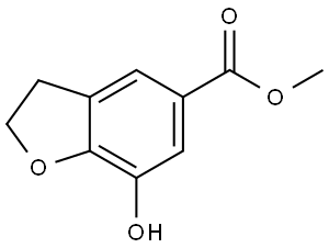 methyl 7-hydroxy-2,3-dihydrobenzofuran-5-carboxylate Struktur