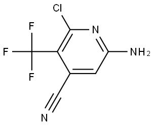 6-amino-2-chloro-3-(trifluoromethyl)isonicotinonitrile Struktur