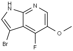 3-bromo-4-fluoro-5-methoxy-1H-pyrrolo[2,3-b]pyridine 化学構造式