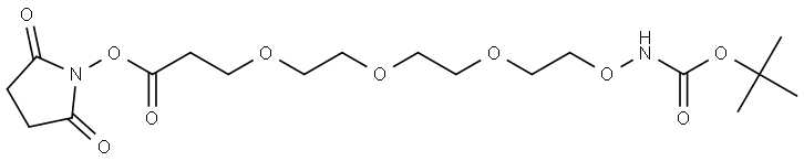 叔丁酯-氨氧基-三聚乙二醇-琥珀酰亚胺酯,3026791-65-8,结构式