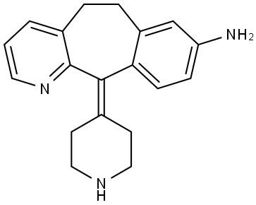 5H-苯并[5,6]环庚[1,2-B]吡啶-8-胺,6,11-二氢-11-(4-哌啶亚基), 3026986-84-2, 结构式