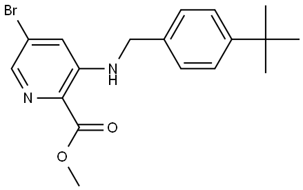 methyl 5-bromo-3-((4-(tert-butyl)benzyl)amino)picolinate 结构式