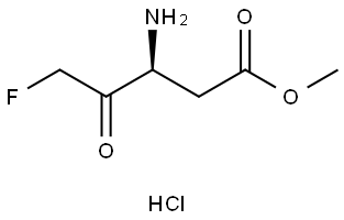 L-aspartic acid β-methyl ester fluoromethyl ketone hydrochloride Structure
