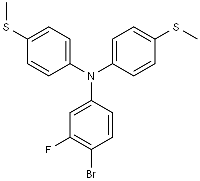 Benzenamine, 4-bromo-3-fluoro-N,N-bis[4-(methylthio)phenyl]- 结构式