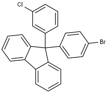 9H-芴,9-(4-溴苯基)-9-(3-氯苯基)-,3027639-98-8,结构式
