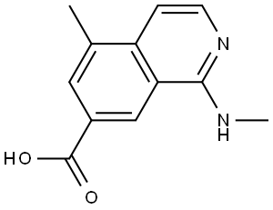 5-甲基-1-(甲氨基)异喹啉-7-羧酸 结构式