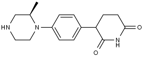 2,6-Piperidinedione, 3-[4-[(2R)-2-methyl-1-piperazinyl]phenyl]- Structure